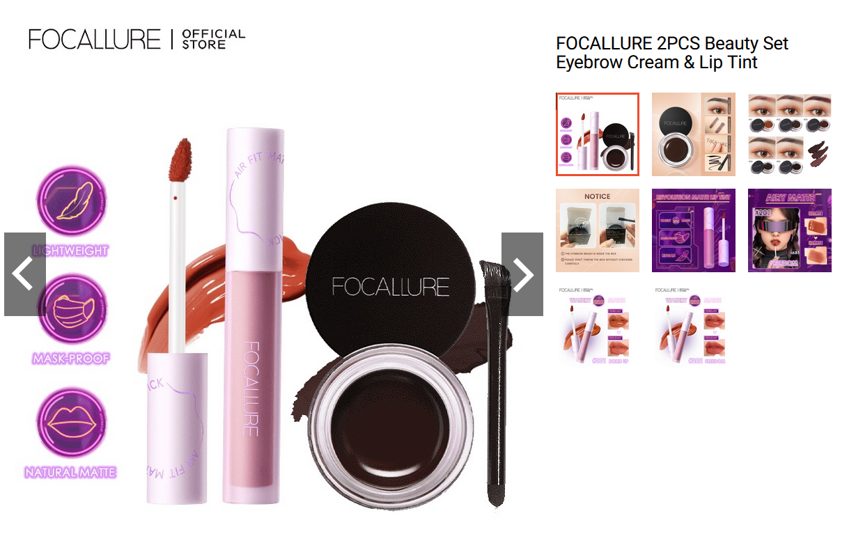 FOCALLURE 2PCS Beauty Set