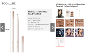 FOCALLURE ConfidenceHalo Tahan Air Eyeliner Gel Pencil