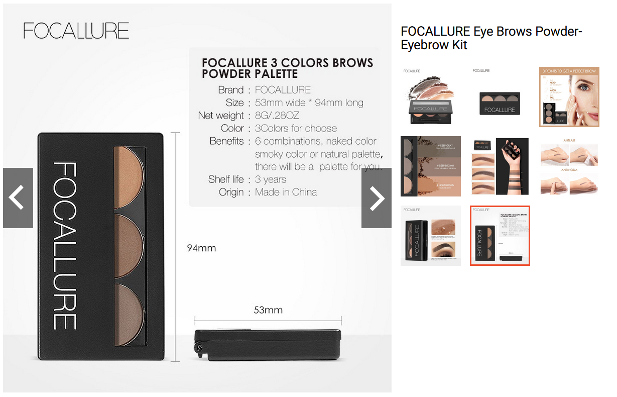 FOCALLURE Eye Brows Powder Eyebrow Kit