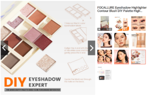 FOCALLURE Eyeshadow Highlighter Contour Blush DIY Palette