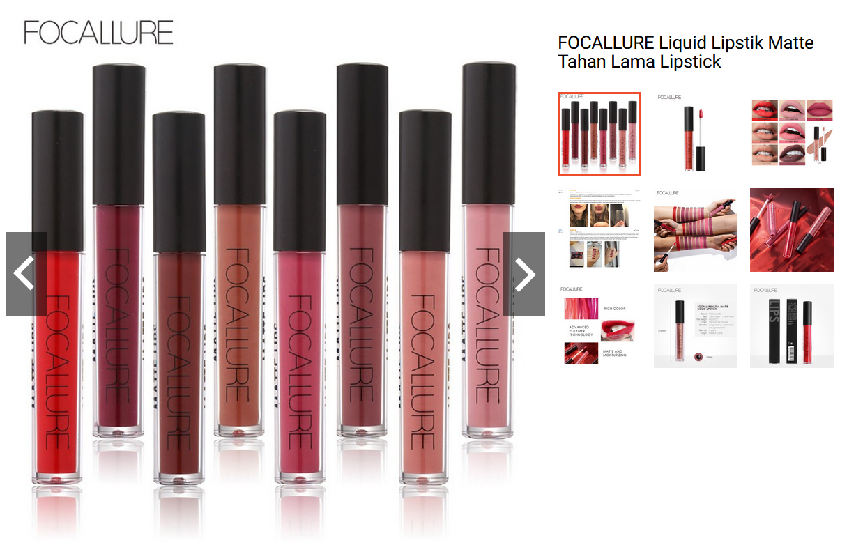 FOCALLURE Liquid Lipstik Matte Tahan Lama