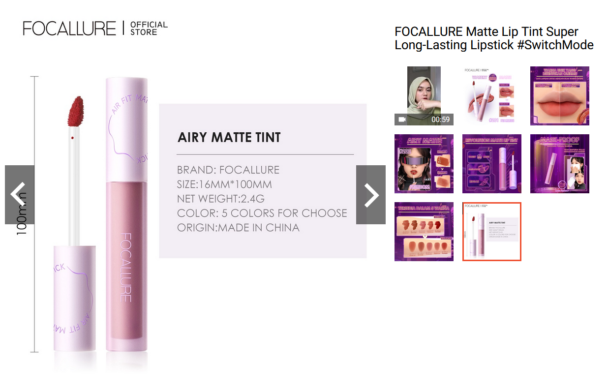 FOCALLURE Matte Lip Tint