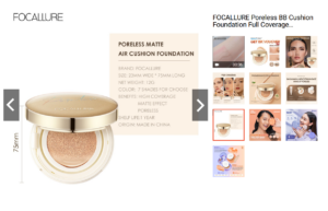 FOCALLURE Poreless BB Cushion Foundation