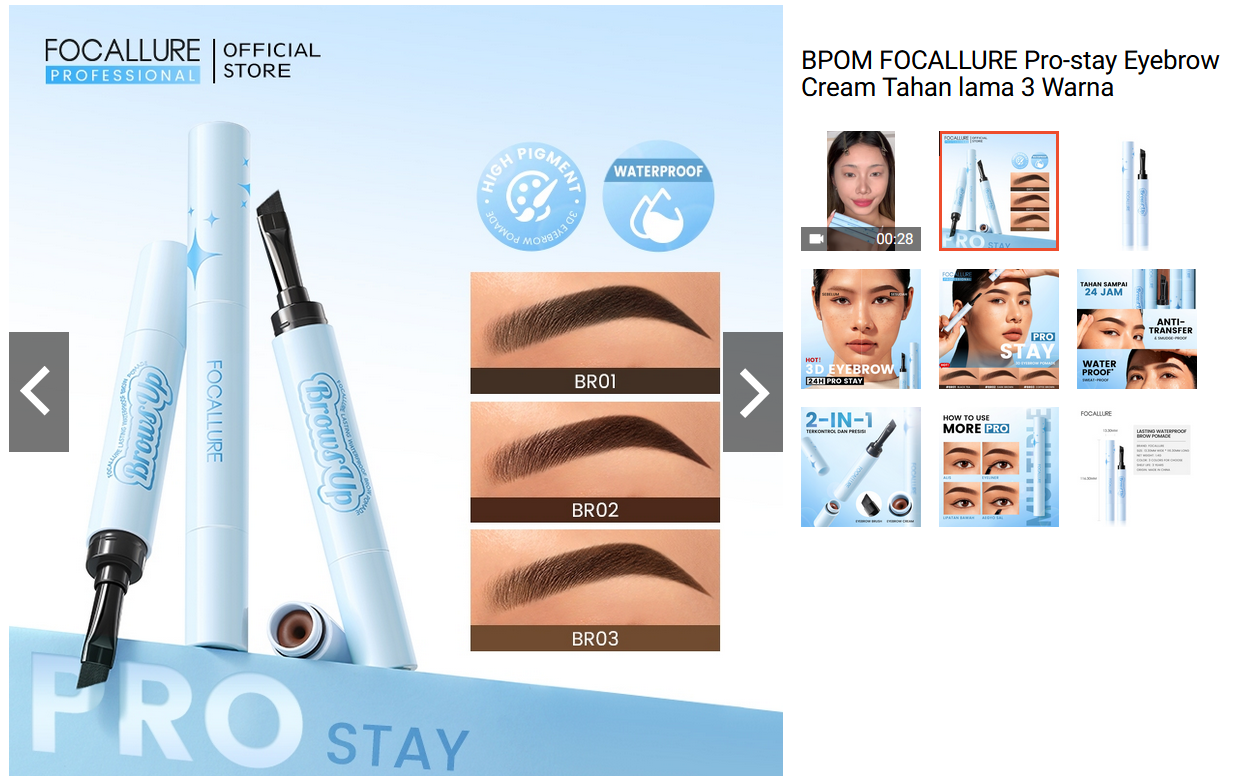 FOCALLURE Pro Stay Eyebrow Cream