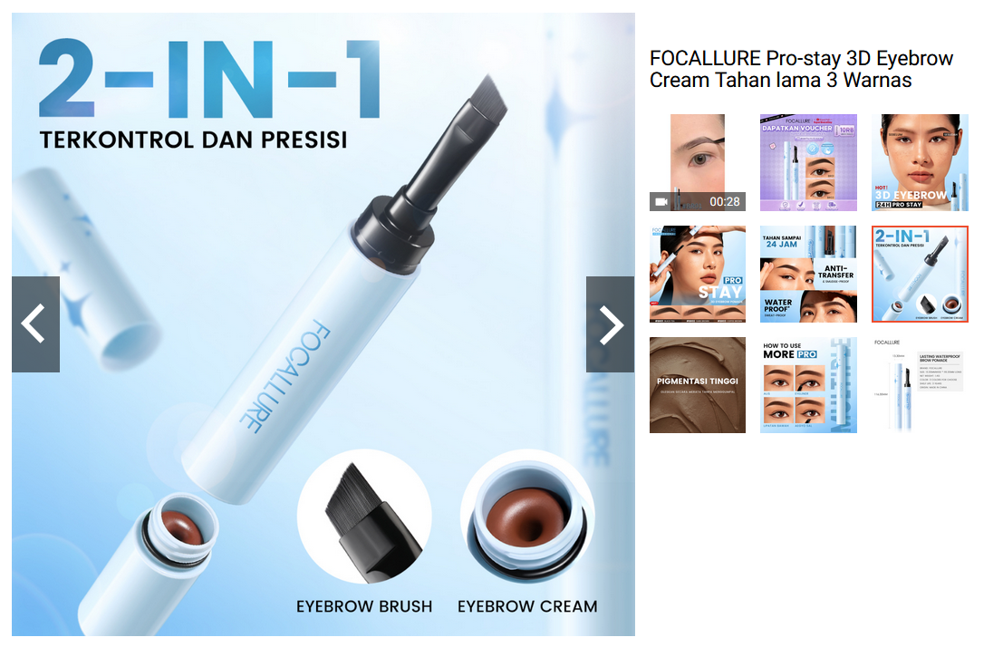 FOCALLURE Pro-stay 3D Eyebrow Cream