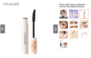 FOCALLURE Tahan Air Maskara Curling Thick Eyelash Makeup