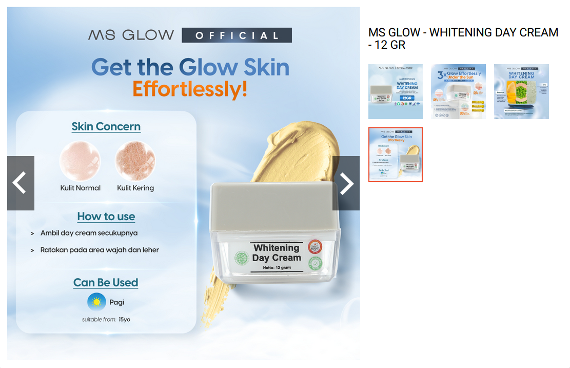 MS Glow Whitening Day Cream