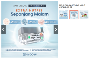 MS Glow Whitening Night Cream