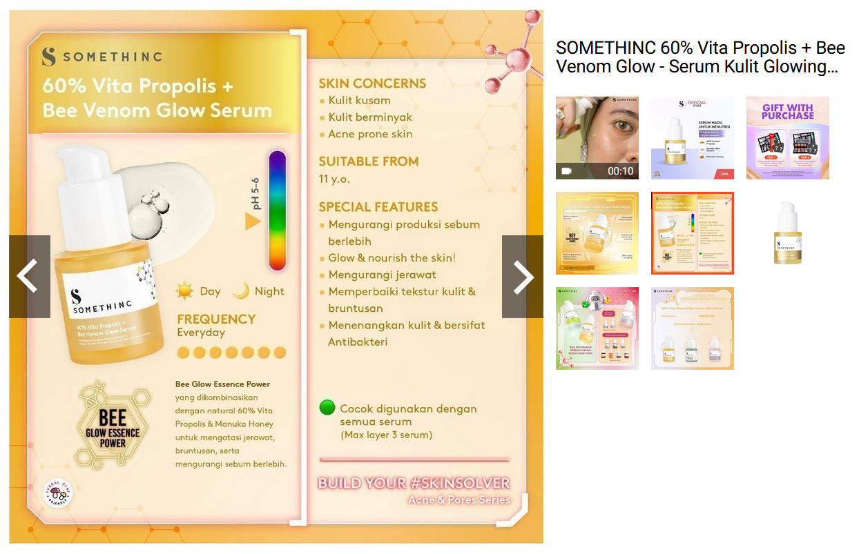 SOMETHINC 60% Vita Propolis + Bee Venom Glow Serum