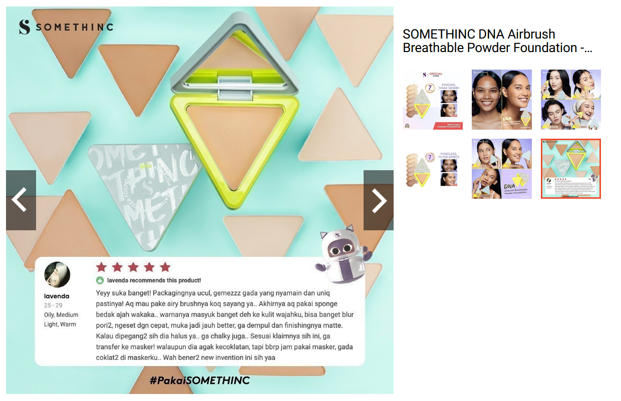 SOMETHINC DNA Airbrush Breathable Powder Foundation Bedak Padat