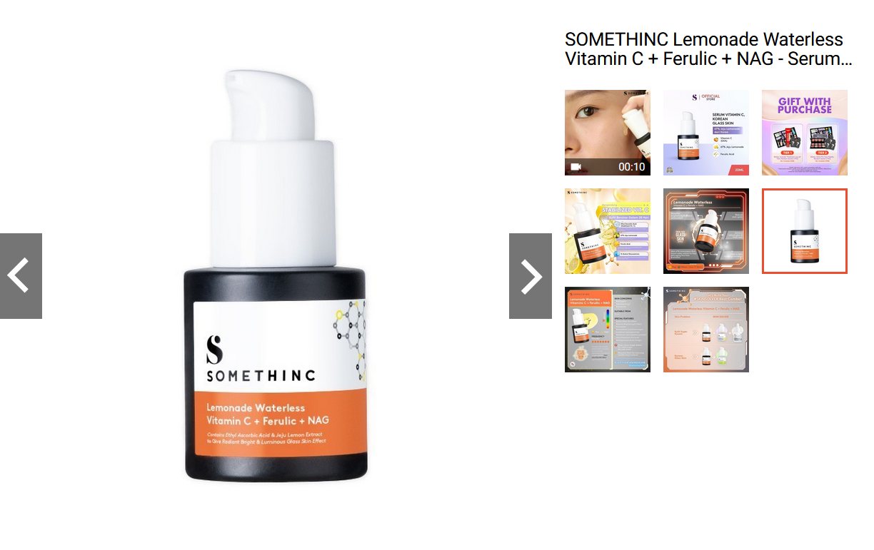 SOMETHINC Lemonade Waterless Vitamin C + Ferulic + NAG Serum