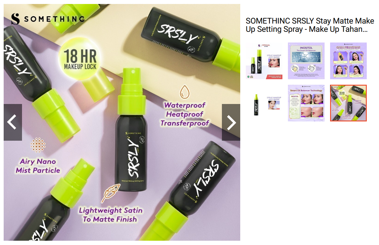 SOMETHINC SRSLY Stay Matte Make Up Setting Spray