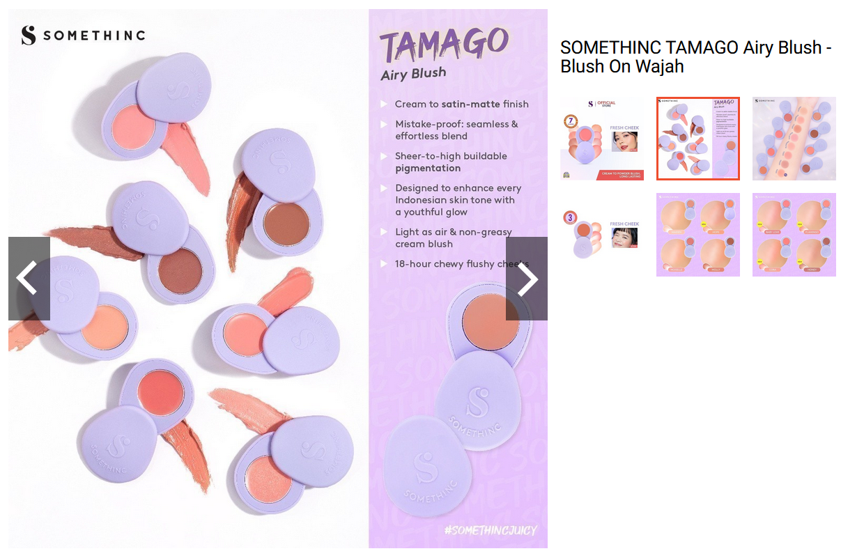 SOMETHINC TAMAGO Airy Blush Blush On Wajah