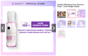 Scarlett Whitening Acne Essence Toner