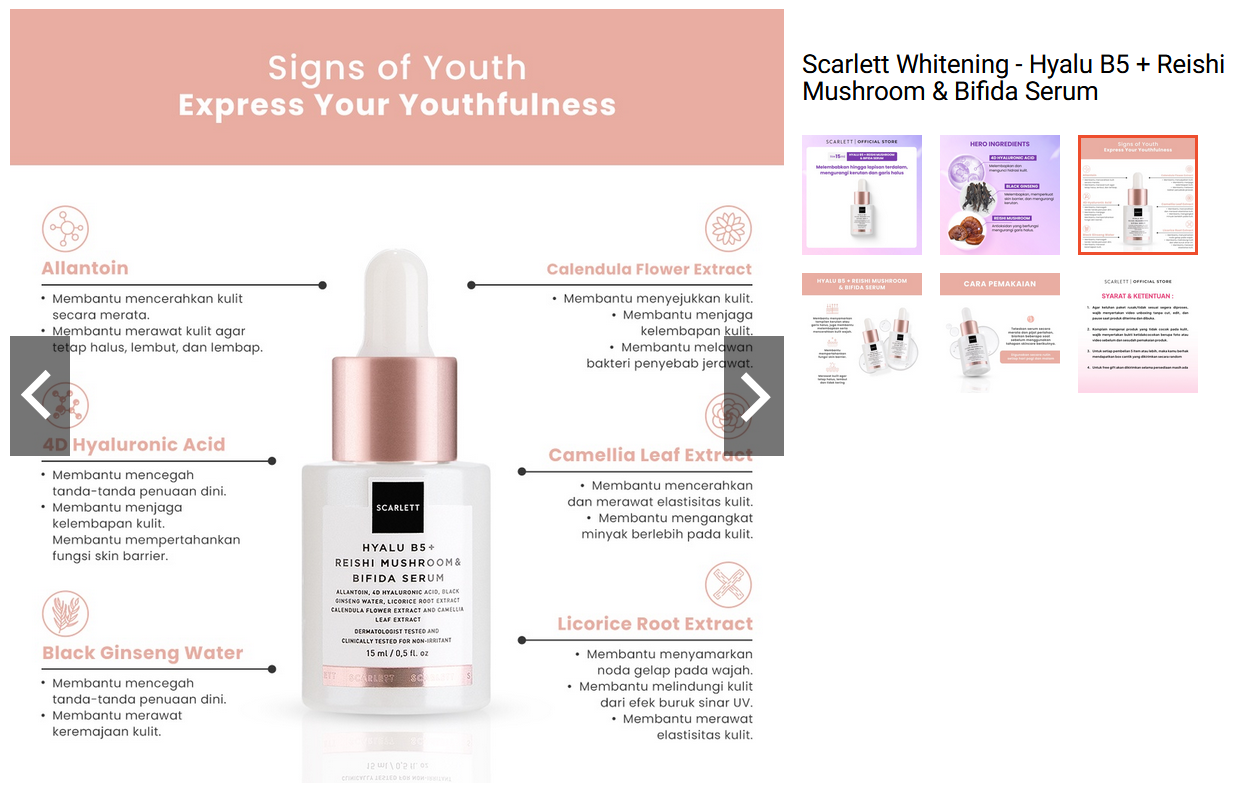 Scarlett Whitening Hyalu B5 Serum