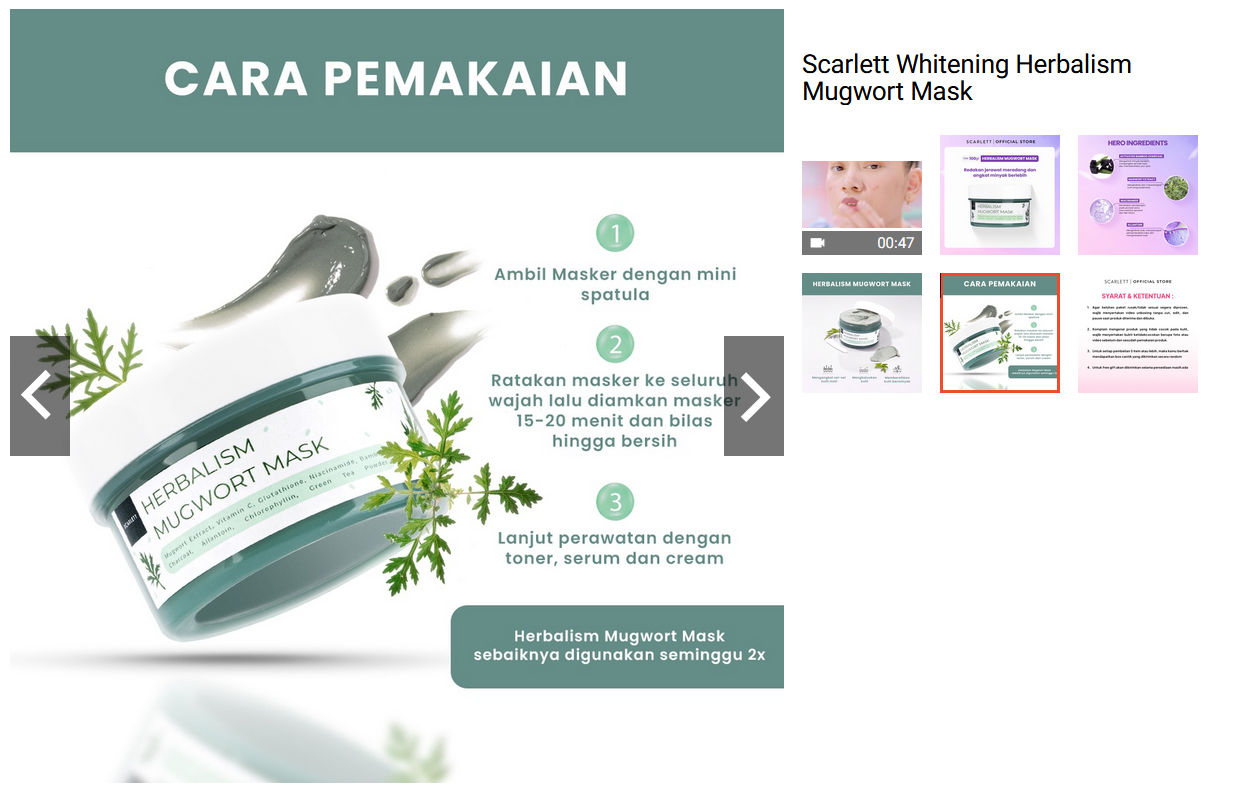 Scarlett Whitening Mugwort Mask