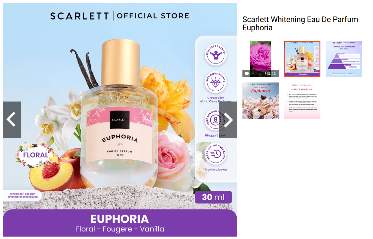 Scarlett Whitening Parfum Euphoria