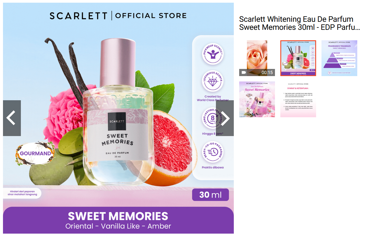 Scarlett Whitening Parfum Sweet Memories