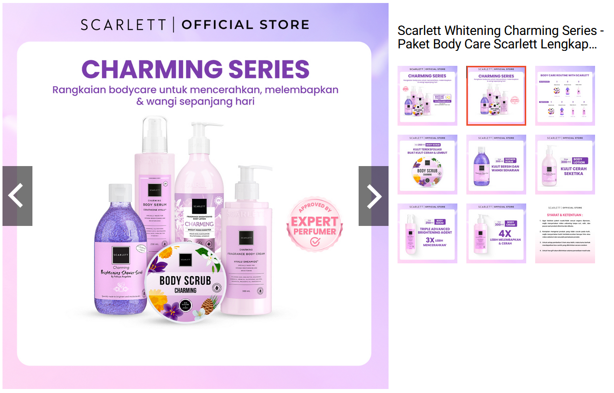 Scarlett Whitening Charming Series