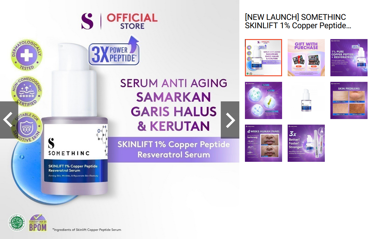 SOMETHINC SKINLIFT 1% Copper Peptide + Resveratrol Serum